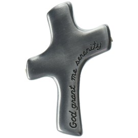 Cathedral Art (Abbey & CA Gift God Grant Me Serenity Palm Cross, 2-7/8" x 1-7/8", Silver