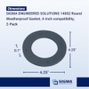 SIGMA ENGINEERED SOLUTIONS 14002 Round Weatherproof Gasket, 4-inch compatibility, Black,