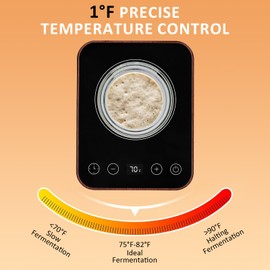 Sourdough Starter Warmer, MAXVINI Upgrade Sourdough Warming Mat with Precision Temperature Control (70-100°F) Auto-Warming Sensor, 0-12H Timer & Auto On/Off, for Home Bakers & Beginners - Wood Grain