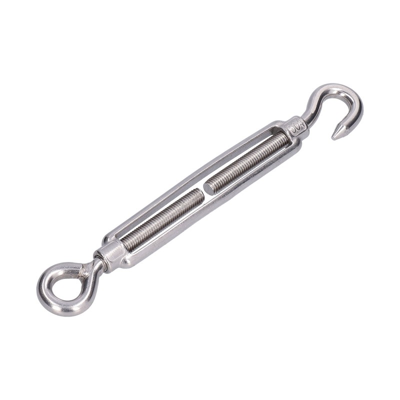 5Pcs Turnbuckle Hook and Eye Wire Rope Tension 304 Stainless