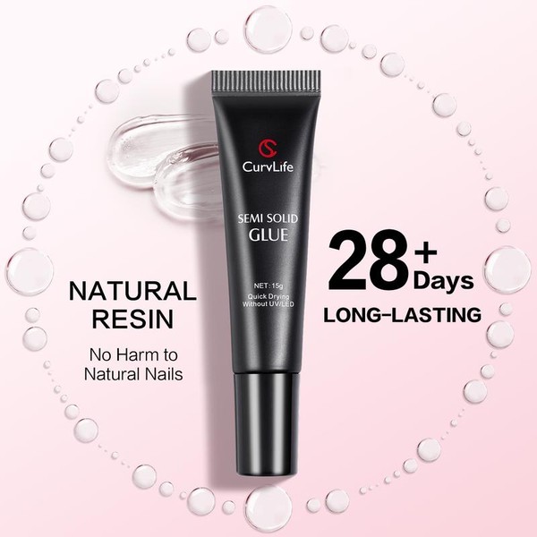 Milky White Press On Nails | CurvLife Nail | 24pcs