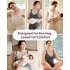 Momcozy Busty Nursing Bras, U.S.Cotton Wirefree Fixed Padded Maternity Bra,