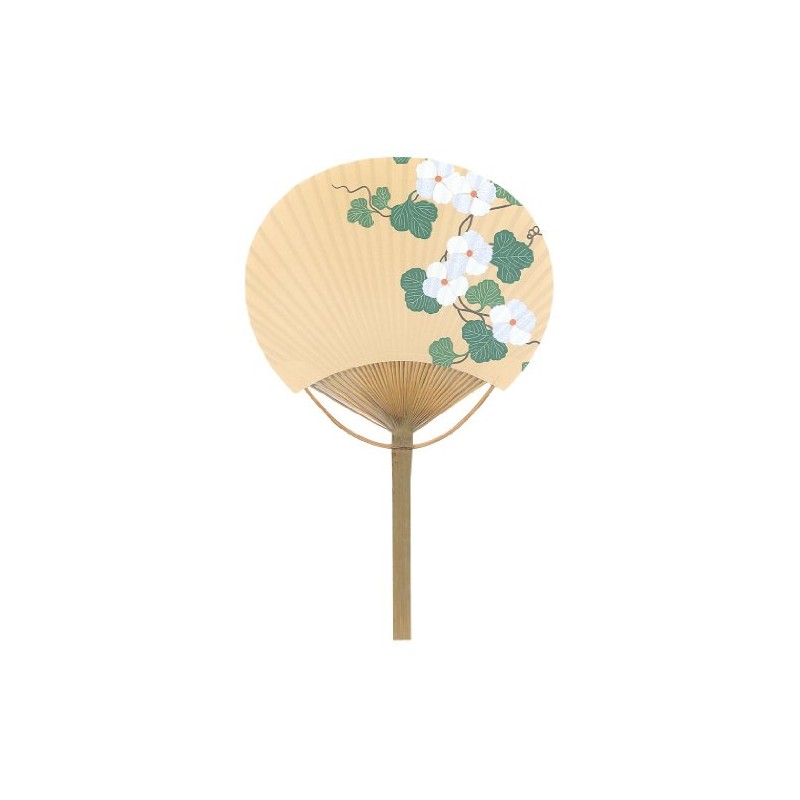 Shikoku Uchiwa Uchiwa Yūgao Approx. 9.1 x 14.6 inches (23
