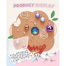 eZAKKA Push Pins, 30 Pcs Metal Thumb Tacks for Cork Board Wall Pins for Photo Hanging, Feature Wall, Travel Map, Bulletin Board, Office or Home, Silver