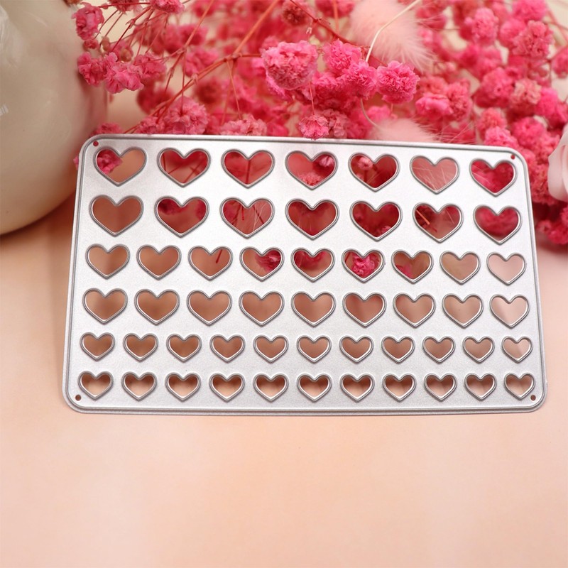 Heart Background Die Cuts for Card Making Decoration Metal Cutting