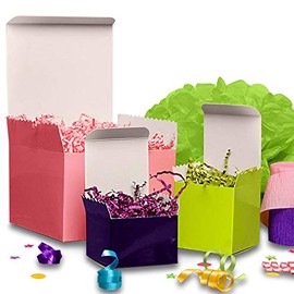 Paper Mart Gold Colored Gift Boxes 4" X 4" X 2 1/2" | Quantity: 100