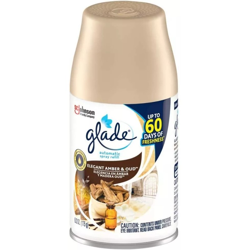 Glade Automatic Spray Refill Elegant Amber & Oud 6.2 Oz,
