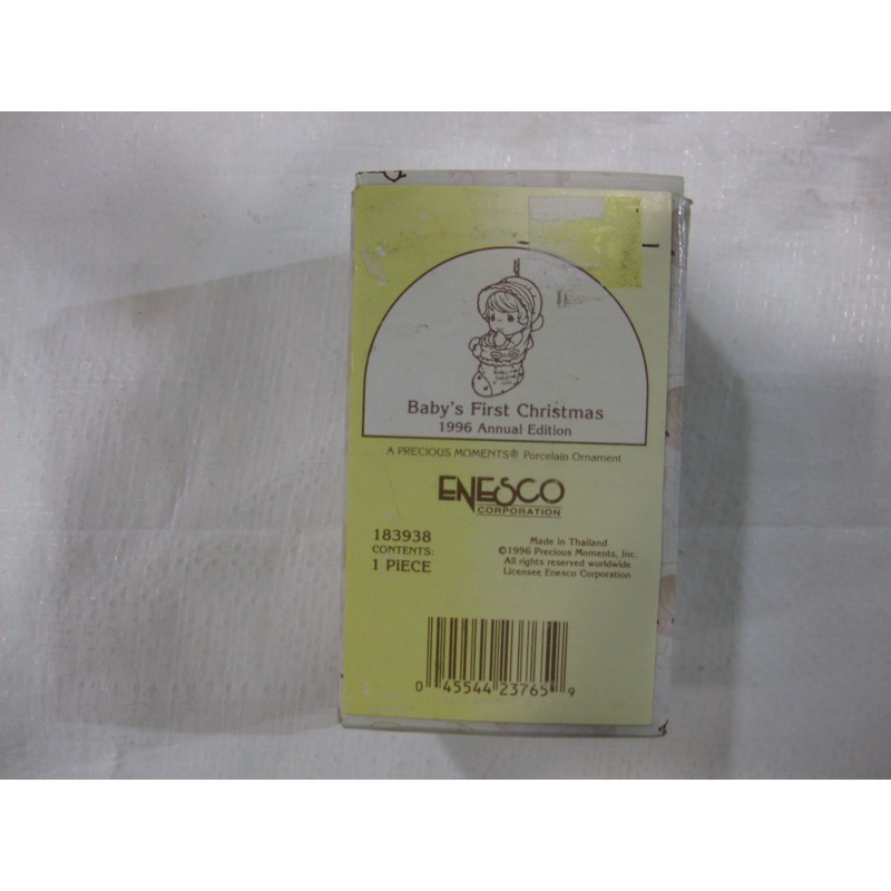 1996 Baby's First Christmas Annual Edition Stocking Ornament by Enesco