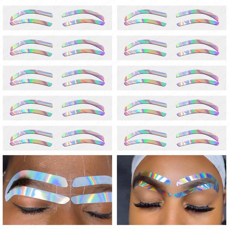 Airbrush Brows Shaping Guides Stickers, Rainbrow Eyebrow Tint Tape Stencils