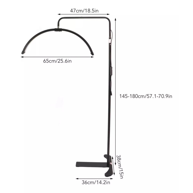 Velika Lampara Para Pestañas 1x1 Microblading Led 36w Con Control