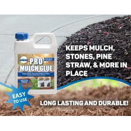 Pro Mulch Glue - Ready to Use Quart (32oz) - Glues & Locks Mulch, Pine Straw, Dust & Dirt - Professional Grade Landscape Glue
