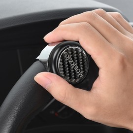 muekzru Steering Wheel Knob Spinner Compatible with Any Steering Wheels,Carbon Fiber and Metal Ball Bearing knob for Car, Trucks,ractor, Mower, Boat - Maneuver with Ease On Any Vehicle