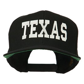 e4Hats.com College Texas Embroidered Snapback Cap - Black OSFM