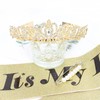 CURASA Gold Birthday Crown and Sash for Women Girls Princess