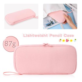 Oyachic Pencil Case Large Capacity Pen Case Teenager Pencil Case Pen Holder with Zip Makeup Bag Pouch Bag Pencil Case for Women Girls Boys, pink, pencil case
