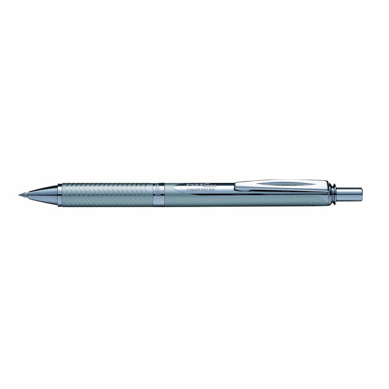 Pentel BL407P-BOX EnerGel Liquid-Gel-Roller Sterling with Silver Case, Stroke Width