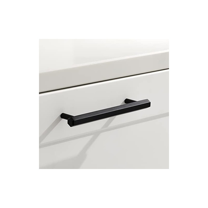 Modern Contemperary Hexagon Black Cabinet Pull Handles for Door, Cupboards