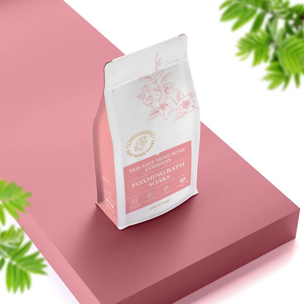 Unscented Foaming Fine Grain (.3mm) Bath Salt Soak 5 lbs