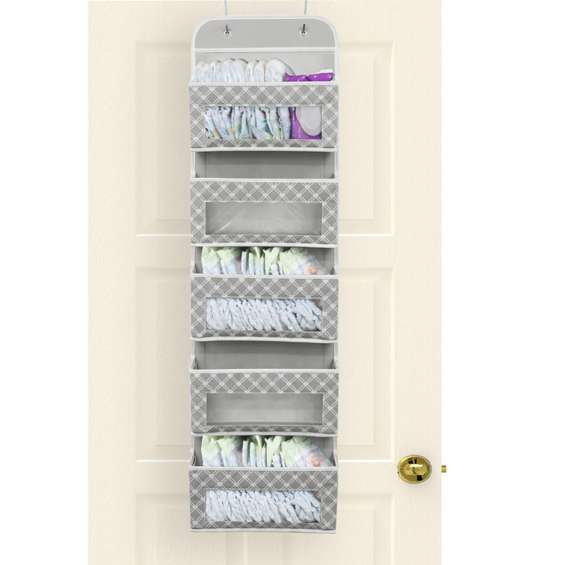SimpleHouseware Over The Door Hanging Organizer Baby Nursery Storage, 5