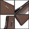 BALIDIYA Men Clutch Bag Purse Leather Wallets Wristlet Handbag Business