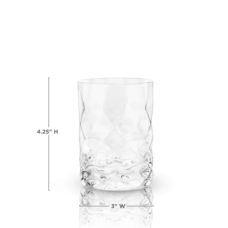 Viski Raye Gem Crystal Tumblers, Set of 2