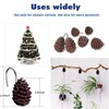 Gracelife Set of 12 Pinecone Shower Curtain Hooks Bathroom Rolling
