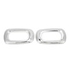 Pair Side LED Marker Light Covers Chrome Bezels Waterproof Heat