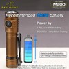 SKILHUNT M200 Bright Magnetic USB Rechargeable LED Flashlight for EDC,