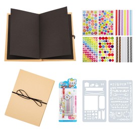 DIY Photo Album Large 21 x 15 cm DIY Scrapbook Album, Photo Book for DIY Photo Album, Black Pages, Photo Album Gift for Couples, Anniversary, Wedding, Birthday