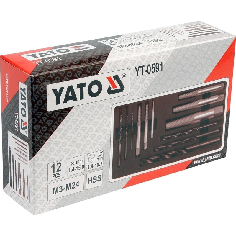 Yato yt-0591 Screw Extractor Set 12pcs