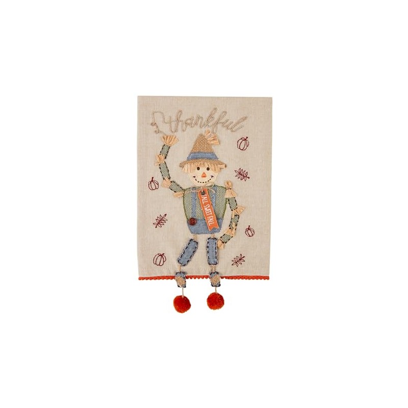Mud Pie Thanksgiving Dangle Leg, Scarecrow, 21" x 14"