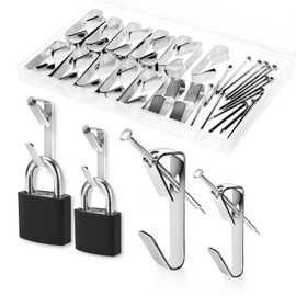 Picture Hangers, 100 Pieces Picture Hanging Kit Including 30lb and 50lb Picture Hanging Hooks, Picture Hooks with Nails for Hanging Pictures, Picture Frames, Clocks on Drywall and Wood Walls (Silver)