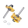 2Pcs Router Bit T Type 3 Teeth Milling Cutter Cutting