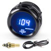 WATERWICH Oil Temp Temperature Gauge Meter Kit 104-302℉ DC12V 2inch