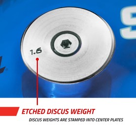 Gill Athletics 1.6 Kg Throwing Discus - Low to Mid Spin Metal Discus with 75% Rim Weight - Spin Disc for Practice and Competition - Ideal Track and Field Training Equipment