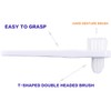 OASISGUEST Denture Cleaning Brush Set, T-Shaped Special Toothbrush, Hard Toothbrush,