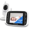 HelloBaby Video Baby Monitor with Camera and Audio, 3.2Inch LCD