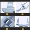 Adjustable Spanner,Adjustable Wrench,Large Adjustable Spanner,6-70mm Wide Jaw Adjustable Spanner,Convenient Wide