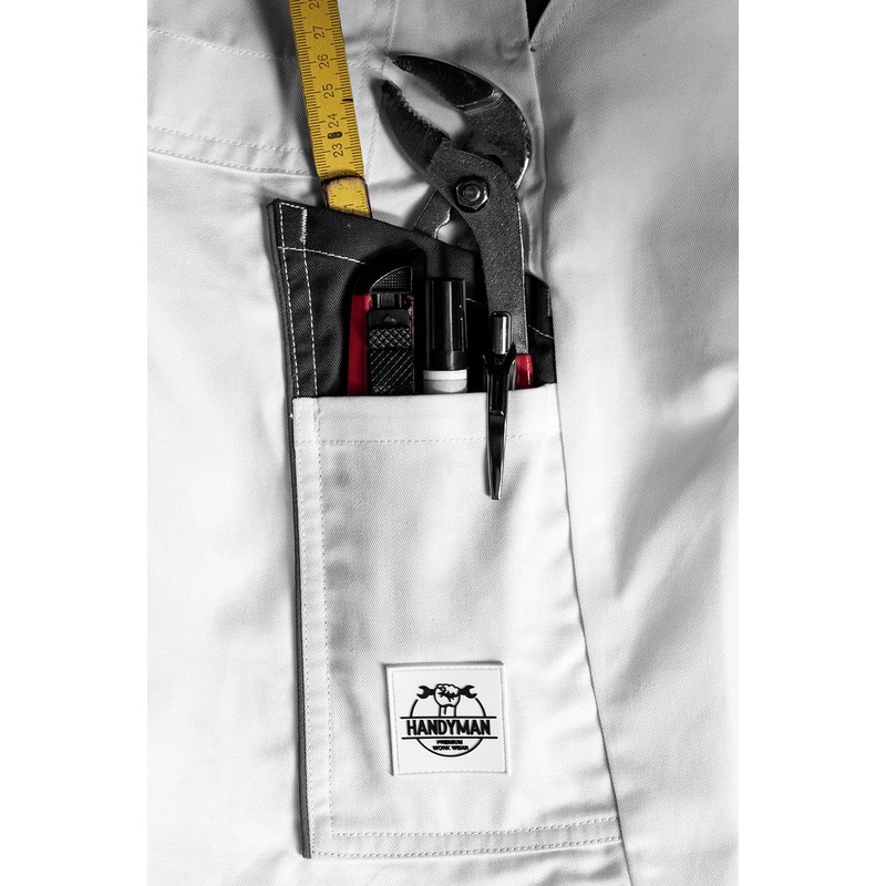 ACE Handyman Men's Elasticated Work Shorts (Ace Handyman) - White,