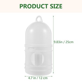 Zerodeko 2PCS Bird Water Drinker, Pigeon Water Dispenser, Parakeet Dove Parrot Duck Pigeon Water Dispenser Automatic Feeder, Plastic Bird Cage Water Dispenser, 24x12cm, White