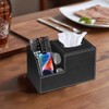 PU Leather Square Tissue Box Cover - Multi-Functional Tissue Box