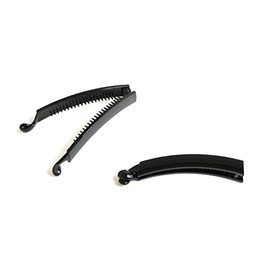 NBK KE414 Banana Clips, Pack of 2, Total Length 3.9 inches (10 cm), Black