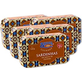 Briosa Gourmet Sardines in Olive oil - Tinned and packaged by Hand - Rich in Omega-3 - 5 tins x 120 g | Portugal