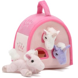 Unipak Pink Unicorn Finger Puppet House, 9"