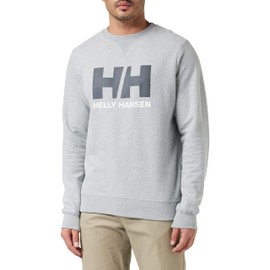 Helly-Hansen Mens HH Logo Crew Sweater, 950 Grey Melange, 3X-Large