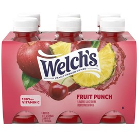 Walch's Fruit Punch Juice Drink, 10 fl oz On-the-Go Bottle (Pack of 6)