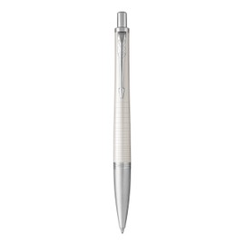 Parker Urban Ballpoint Pen | Premium Pearl Metal Chiselled | Medium Point Blue Ink | Gift Box