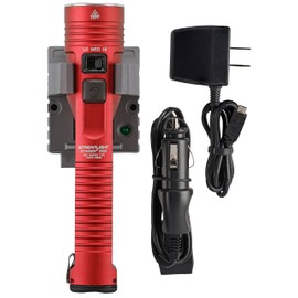 Streamlight 78121 Stinger 2020 2000-Lumen Rechargeable Professional Flashlight with 120V AC/12V DC 1 Holder Charger, Red
