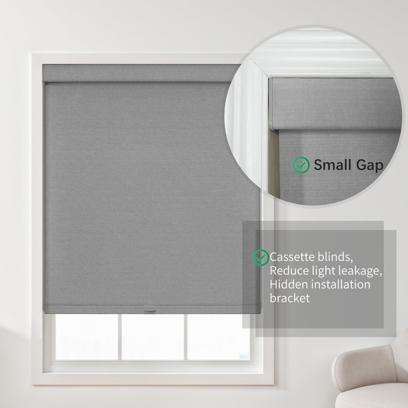NUTRO CHILL Blackout Window Blinds Cordless, Spring System Window Shades