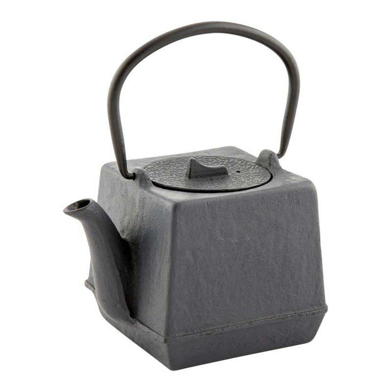 Restaurantware Tetsubin 27 Ounce Cast Iron Teapot 1 Cube Iron